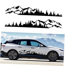 1 Pair 77.4'' Mountain Tree Forest Vinyl Decals for Car Body Door Side Auto