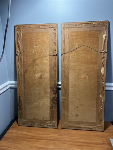 Pair Of 2 Antique Silk Embroidered Chinese  Panels Asian No Frames Included - Picture 11 of 11