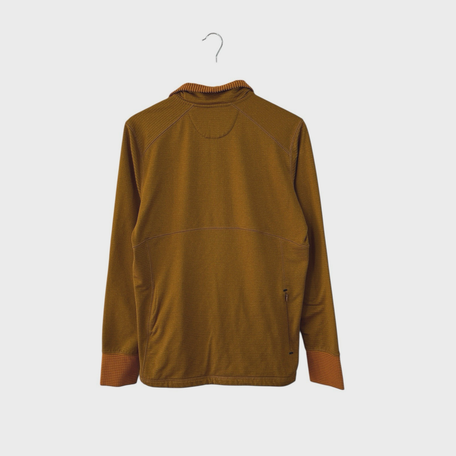 Orvis Large Base Layer Pullover Orange Partial Zi… - image 2