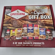Louisiana Cajun Gift Box 8 Full Size Mix Sampler Set Southern Cooking Favorites