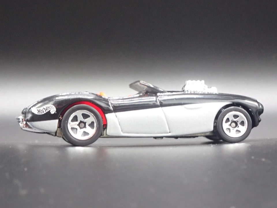 1953-1956 AUSTIN HEALEY Roadster Convertible Nero 1:64 Scala Modellino Auto - Immagine 3 di 4