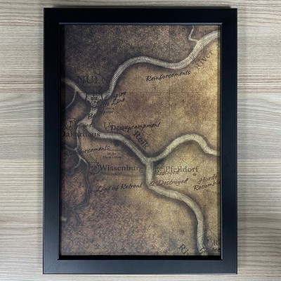 THE OLD WORLD MAP FRAMED ART NULN WARHAMMER AGE OF SIGMAR