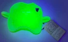 Vintage Fenton Butterfly Green Glow Uranian Vasaline Custard Glass Candy Dish