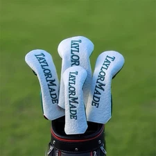 TaylorMade 2023 Season Opener Leather Driver, Wood, Hybrid Head Cover 4pcs Set