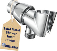 Hammerhead Showers Solid Metal Handheld Shower Head Holder - Chrome - Adjustabl