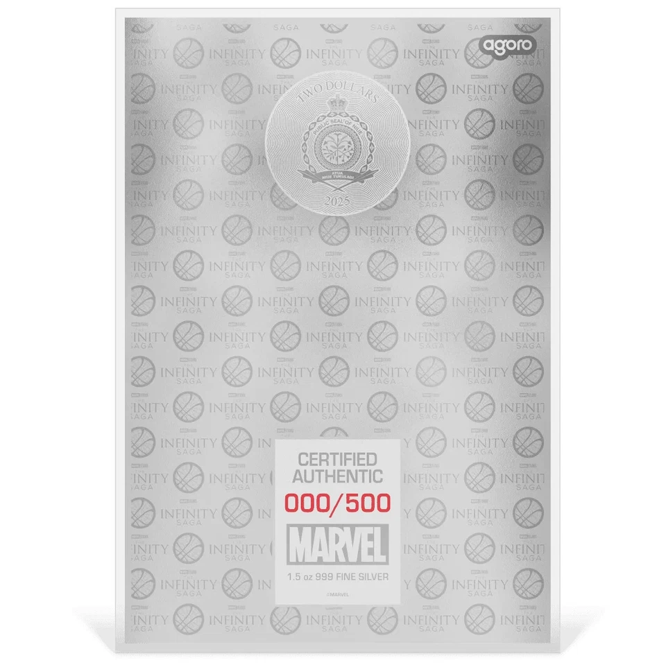 2025 Agoro Niue Marvel Infinity Saga Phase Doctor Strange 1.5 oz Silver Colored - Image 2 of 3