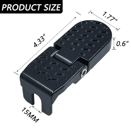 1 Pair 15MM U Slot Bicycle Rear Pedals Folding Rear Seat Footrest Pedals  - Picture 2 of 7