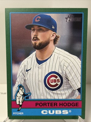 2025 Topps Heritage Dark Green Border Blaster Exclusive Porter Hodge #184 Cubs