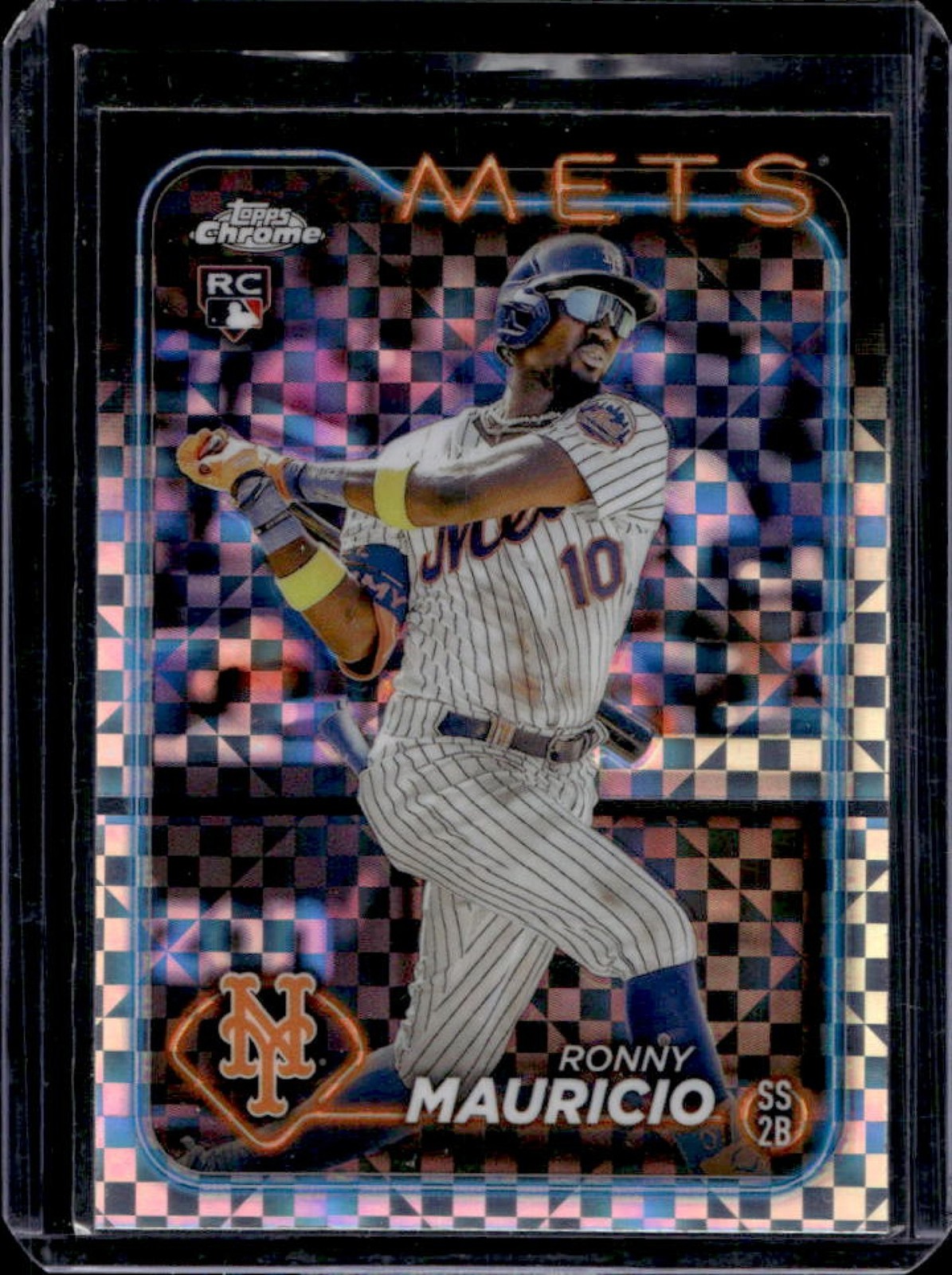 2024 Topps Chrome Ronny Mauricio Refractor X Fractor Rookie RC #28 Mets