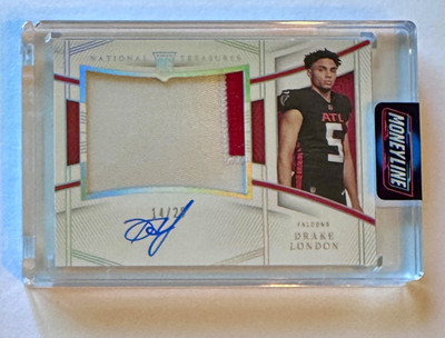2022 Panini NT Drake London Rookie Material Sigs Holo Silver /25