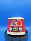 Vintage Fisher Price Little People Mini-Bus Red #141 with Mom Bus Driver & Child