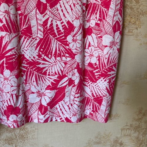 Tommy Bahama Minikleid rosa weiß Hibiskus tropisch Hawaii Blumendruck XL - Bild 4 von 9