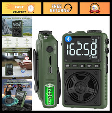 Portable Bluetooth AM/FM Shortwave Radio with NOAA Alert, 1250mAh Rechargeable,
