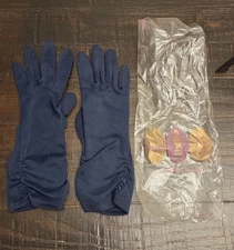 VINTAGE Long Navy Ladies Dress/Formal/Eveningwear Gloves One size fits all