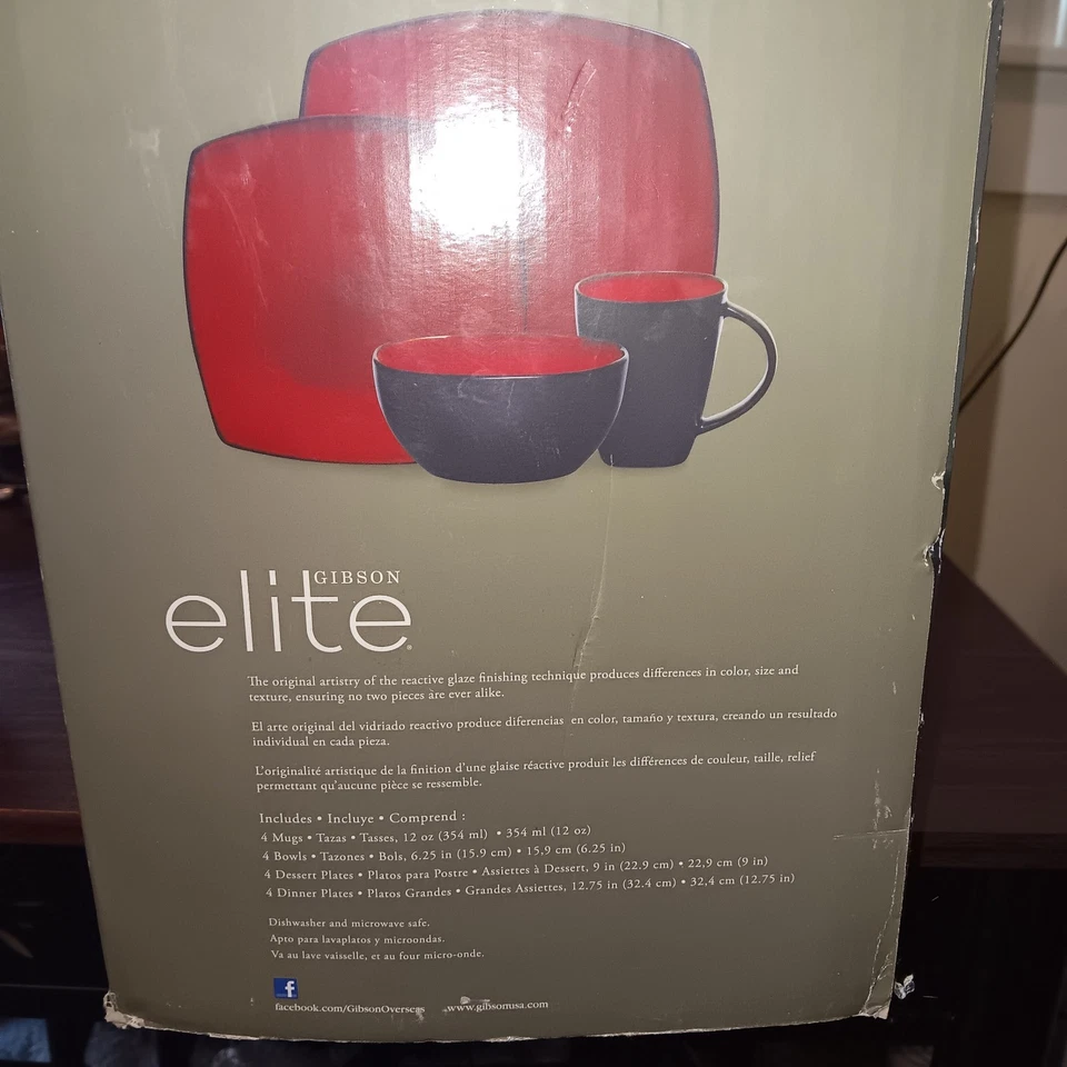 Elite Gibson Amalfi 16 Piece Stoneware Dinnerware Set - Image 2 of 3