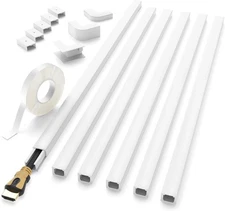 Cord Hider 94.5In Cord Cover Wall Paintable Wire Hider Cable Cover Raceway White