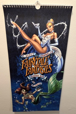 #ad 2012 J. Scott Campbell Fairytale Fantasies Calendar IDW Rare Out of Print $80.00
