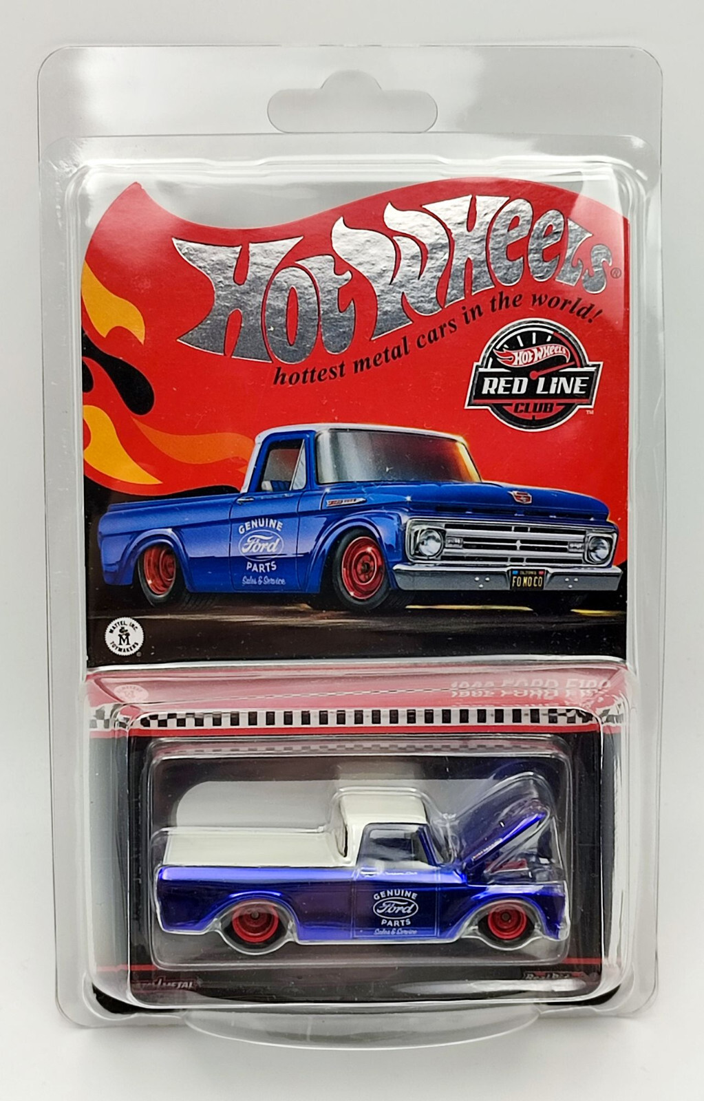 Hot Wheels RLC Ford F100 1962 pick up vintage bleu Spectraflame