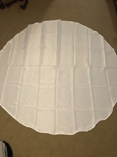 1 pc 70" Round Cloth Fabric Linen Tablecloth - White - Wedding - Event - Party - 第 1/3 張圖片