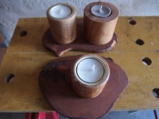 Teelichthalter aus  Olivenholz Kerzenständer Kerzenleuchter Teelicht