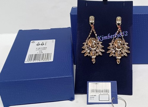 Swarovski Tosha Earrings Spike shaped Indian Pink/Clear Crystal NEW 1181360 - Picture 9 of 10