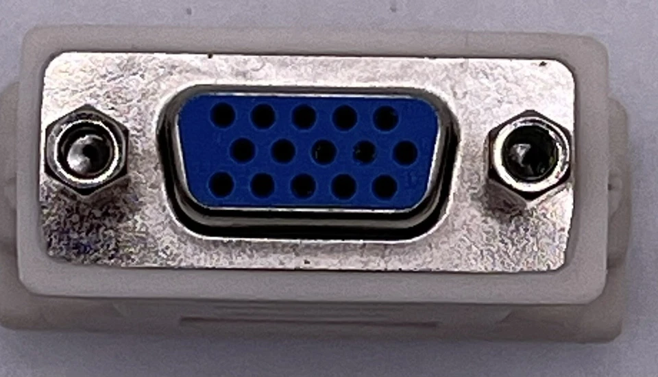 Mini Computer Monitor Converter White DVI D To VGA Female Adapter Durable. Pl1 - Image 2 of 3