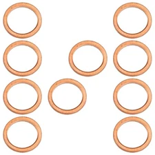 Elring Set of 10 Engine Oil Drain Plug Gaskets (12mm X 1.5 mm) For MB Dodge Fiat