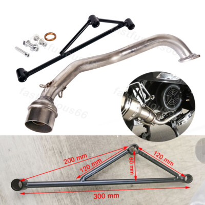 51MM For Yamaha GY6 125 150 Exhaust System Muffler Header Pipe Stainless Steel