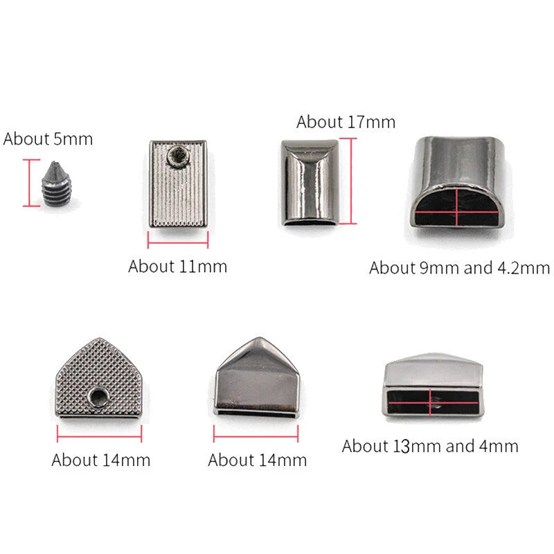 10Pcs Metal Zipper Stopper Zip End Stop Lock Tail Plug Bag Handbag Repair Crafts - Image 3 of 4