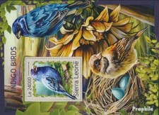 sierra leone sierra-léonais bloc-feuillet 1124 neuf 2016 Indigo-Oiseaux
