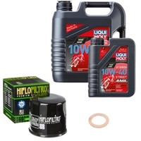 Hiflo ÖLfilter Set LM 10W-40 Race 5L FüR Kawasaki ZZR 1400 F ABS ZXT40EFA Bj.14