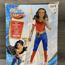DC Super Hero Girls Wonder Woman Costume Halloween Cosplay Child Large 12-14