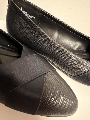 Womens Black Flats Ballet Shoe Rhemy Size 6M Pointed Toe New Directions - Picture 11 of 12