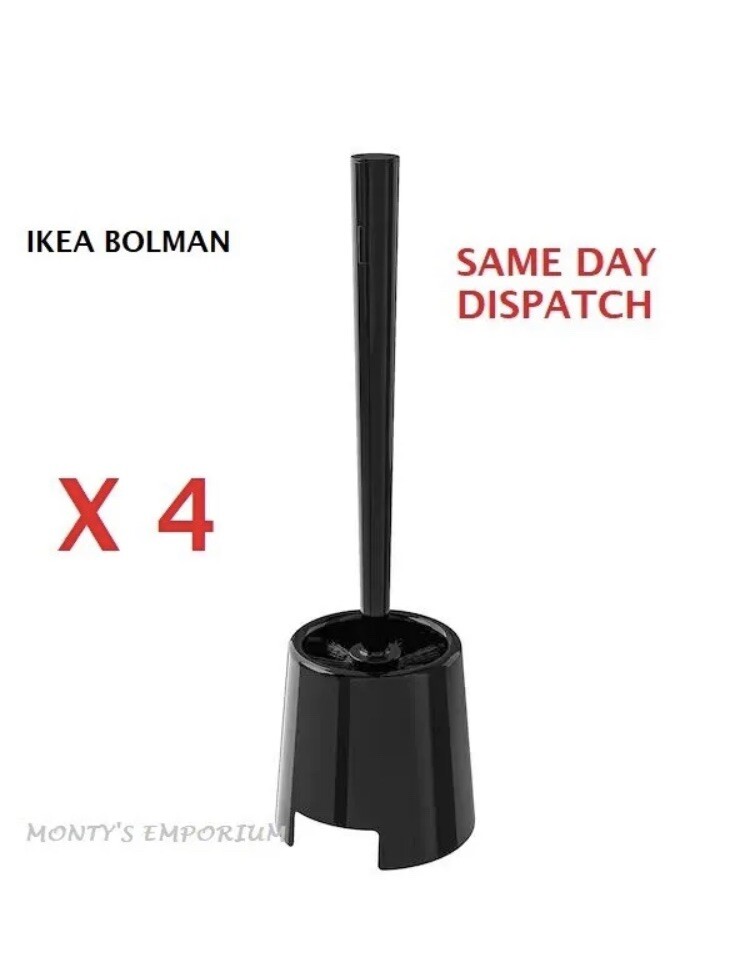 4 PACK IKEA BOLMEN Toilet Brush & Holder Set Cleaner Black SAME DAY DISPATCH eBay