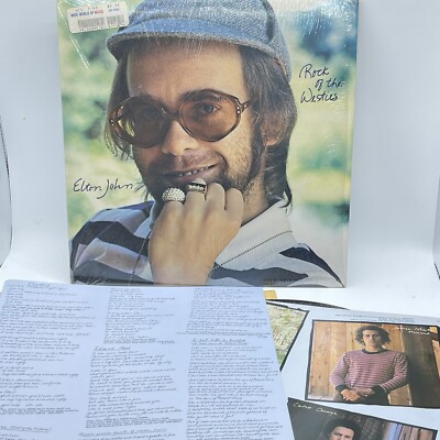 ELTON JOHN ROCK OF THE WESTIES INNER LYRIC & PIC INNER Vinyl Record