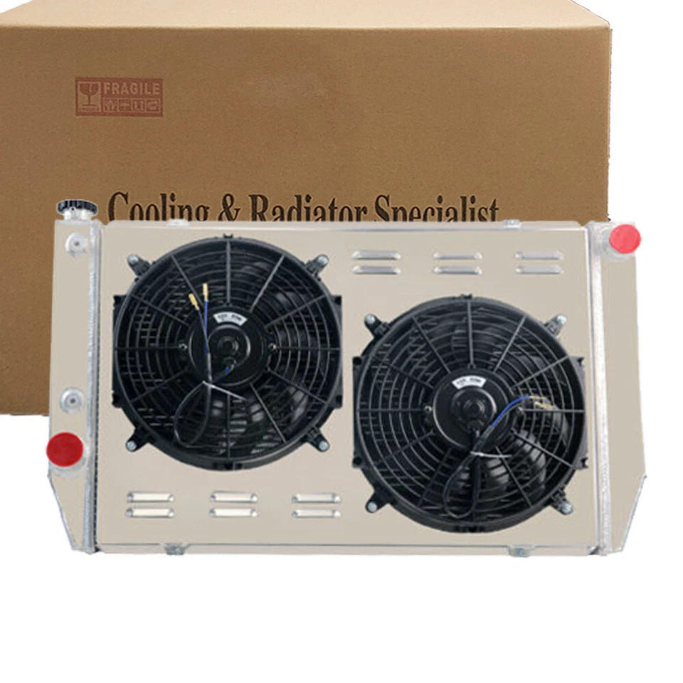 3 ROWS RADIATOR+SHROUD FAN+RELAY FOR 79-86 FORD FALCON V8 6CYL XC XD XE XF AT MT - image 4 of 4