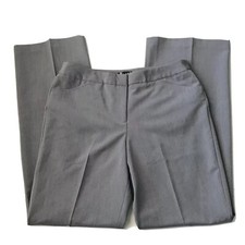 Nicole Miller Women  s Size 8 Dress Pant Grey Career Wear St Leg Slacks Stretches