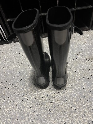 Hunter Girls Starcloud Glitter Tall Rain Boots – Black – US Girls Size 4B/5G Kids First Starcloud Rain Boots - Black | Hunter Boots main image 4