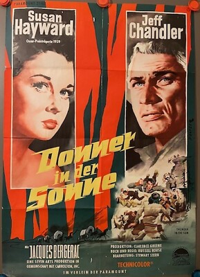DONNER IN DER SONNE | Orig. EA 1959 | Paramount | Jeff Chandler, Susan Hayward