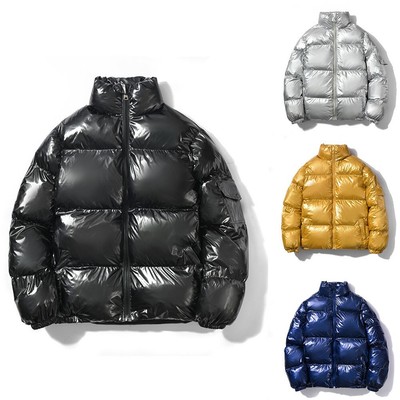 Herren Stepp Puffer Mantel Dicke Winter Oberbekleidung Freizeit Stehkragen Jacken