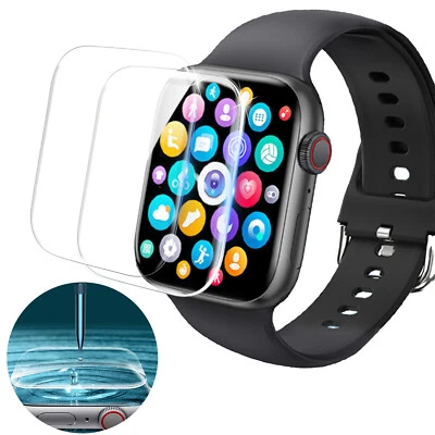 2-Pack For Apple Watch Series 10/9/8/7/6/5 UV Liquid Tempered Glass Screen Film