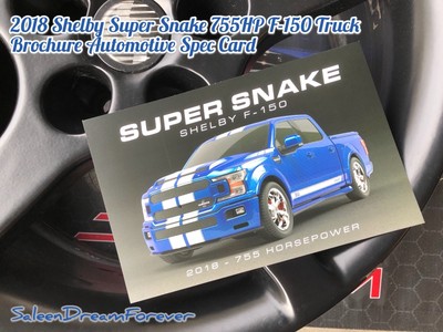 2018 Shelby American Super Snake F 150 755hp Truck Brochure Spec Card Gt Ford Ebay
