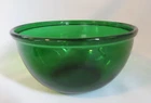 VINTAGE ANCHOR HOCKING FOREST GREEN GLASS 6" MIXING BOWL