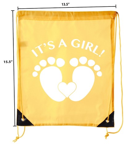 Favor de fiesta de baby shower | Mochilas con cordón de revelación de género de baby shower - Imagen 17 de 28