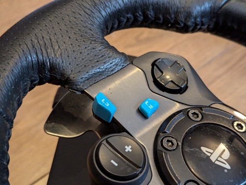 SOLO RUEDA Logitech G29 Driving Force rueda de carreras para PS5 PC UN BOTÓN DAÑADO - Imagen 7 de 18