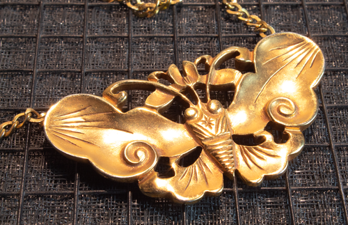Vintage Alva Museum Replicas Butterfly Pendant Necklace Smithsonian Institution
