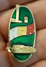 Vintage HPR Touring the Huangpu River Metal Pinback