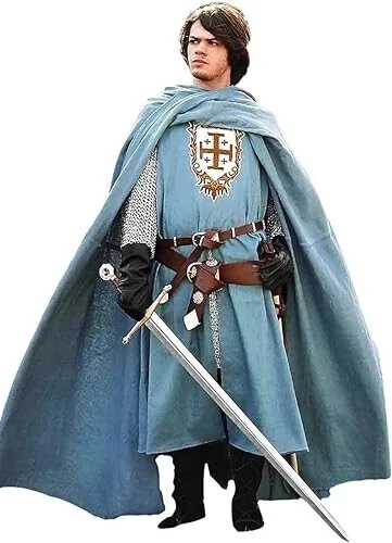 Vestido de fantasía caballero medieval túnica y capa disfraces disfraz renacentista SCA Foto 4 de 4