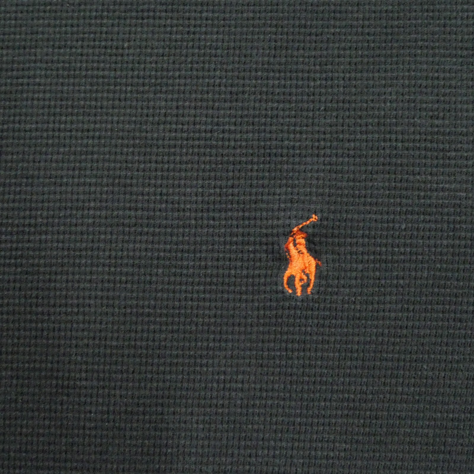 Ralph Lauren Camicia Adulto XL Nero Termico Arancione Piccolo Pony Pigiama Uomo Polo