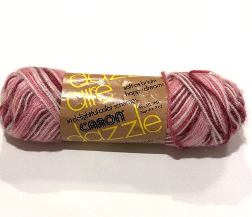 Caron Dazzle Aire Yarn 2654 Raspberry Punch Ombre Pink DyeLot 545889104 ...